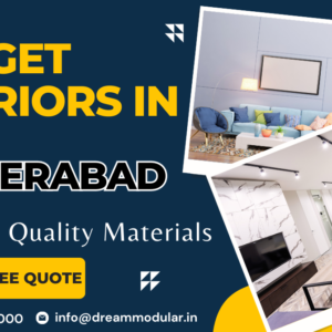 Dream Modular is a budget-friendly interior design company based in Hyderabad that prioritizes high-quality materials to transform spaces into aesthetically pleasing and functional environments. With a commitment to delivering value for money, Dream Modular specializes in creating interiors that are not only visually appealing but also durable and practical.