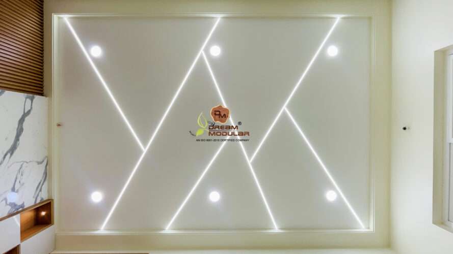 Livingroom False Ceiling Interior Design - Dream Modular